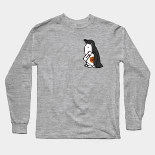 Small Vampire Penguin with Halloween Horror Card Long Sleeve T-Shirt